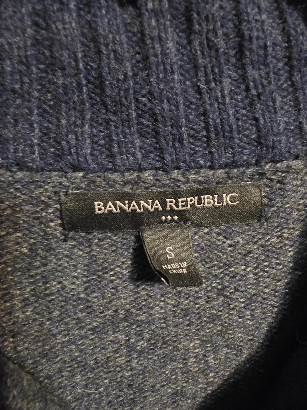 Banana Republic Men's Turtleneck Sweater - Navy Blue